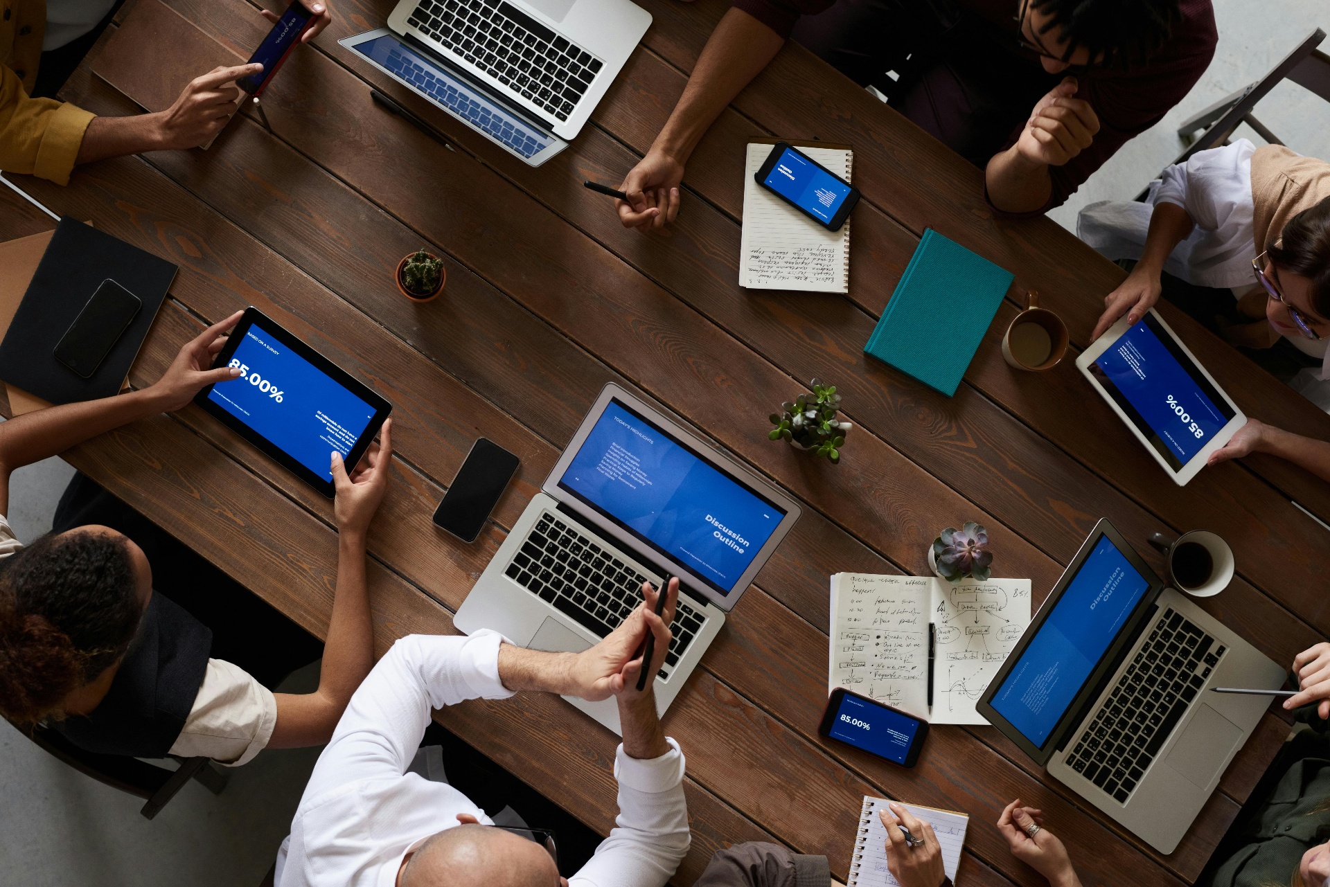 Team collaborating with Single Sign-On access